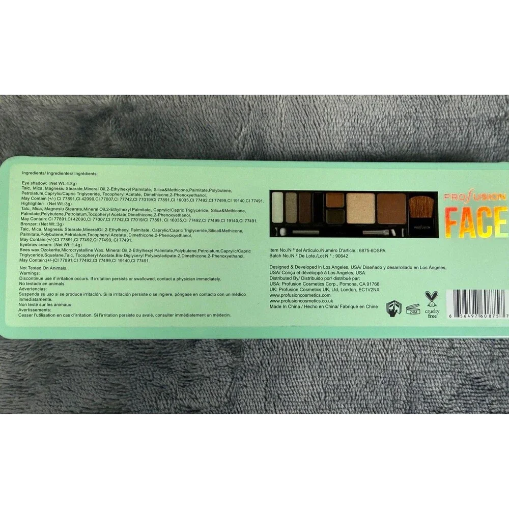 Profusion Face Night Pro Makeup Case Palette Eyeshadow Bronzer Highlighter NEW. - Picture 5 of 8